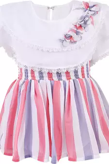 Pink Georgette stitched    dress