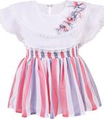 Pink Georgette stitched    dress