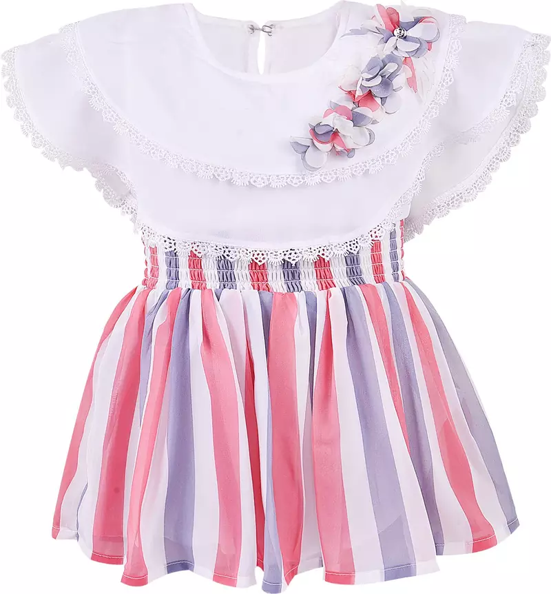 Pink Georgette stitched    dress
