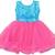blue Net stitched    dress