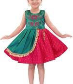 Green Cotton  stitched    dress