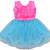 Pink Net stitched    dress