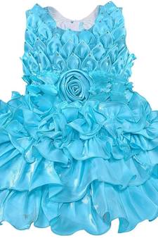 blue Tissue stitched    dress