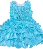 blue Tissue stitched    dress