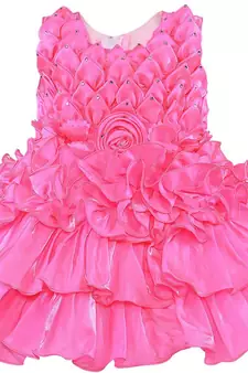 Pink Tissue stitched    dress