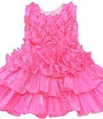 Pink Tissue stitched    dress