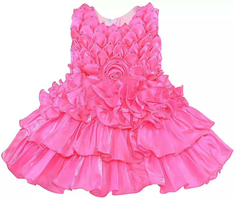 Pink Tissue stitched    dress