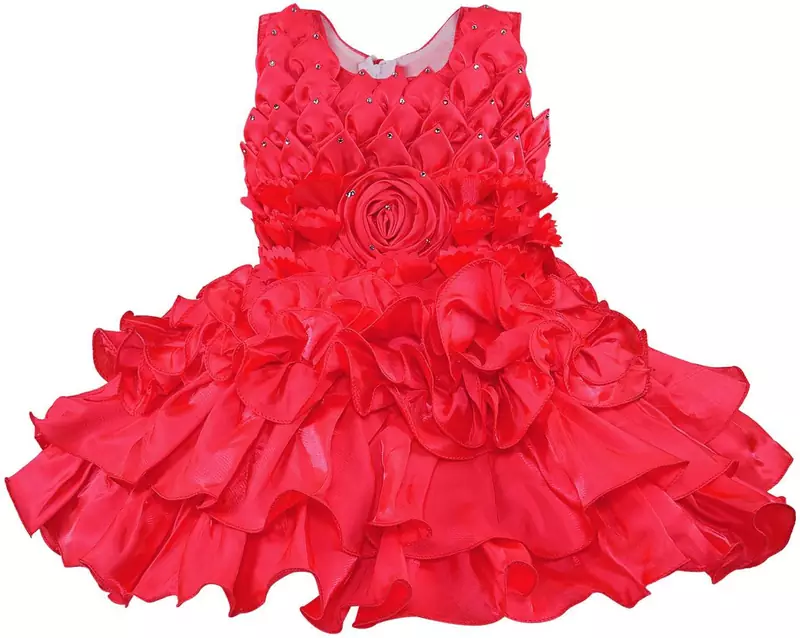 Red Tissue stitched    dress