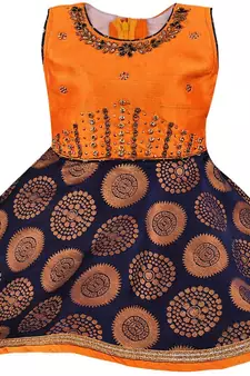 Multicolor Art Silk stitched    dress