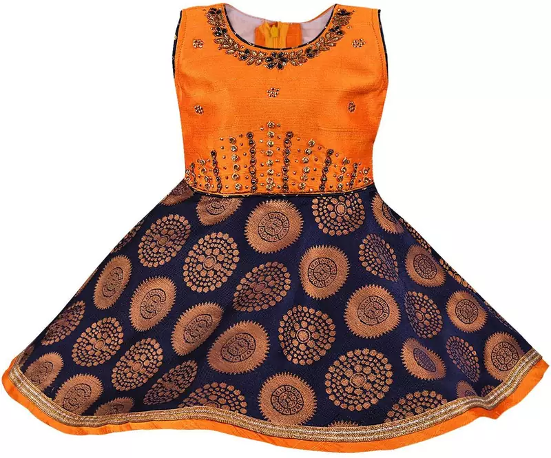 Multicolor Art Silk stitched    dress