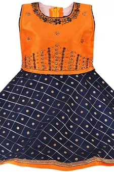 Multicolor Art Silk stitched    dress
