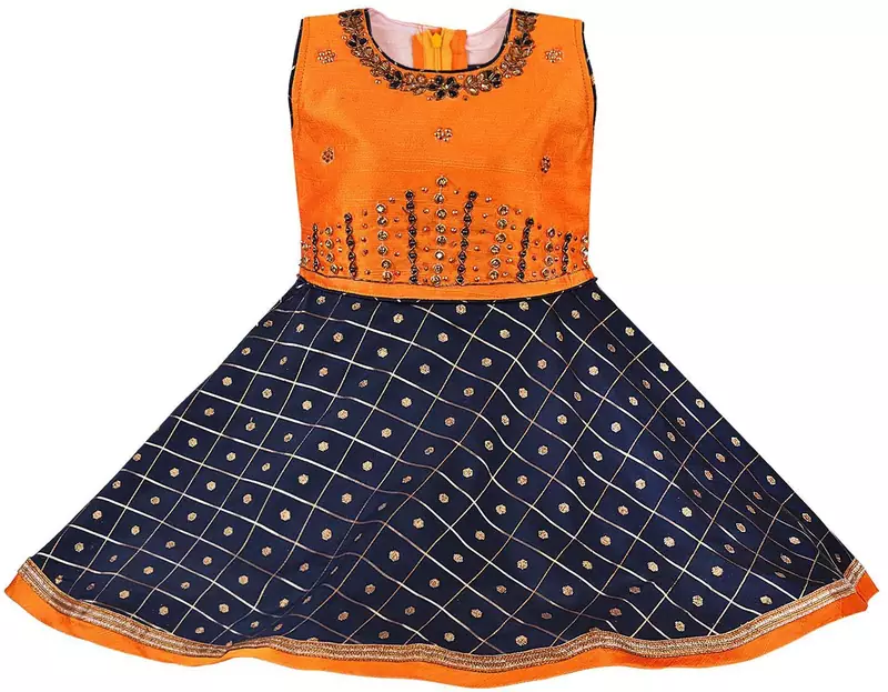 Multicolor Art Silk stitched    dress
