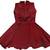 Maroon satin stitched    dress