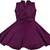 Purple satin stitched    dress
