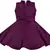Purple satin stitched    dress