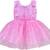 Pink Net stitched    dress