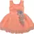 Orange Net stitched    dress
