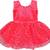 Red Net stitched    dress