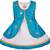 blue Silk stitched    dress