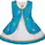 blue Silk stitched    dress