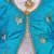 blue Silk stitched    dress