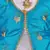 blue Silk stitched    dress