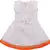 Orange Art Silk stitched    dress