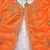 Orange Art Silk stitched    dress