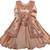 Beige satin stitched    dress