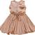 Beige satin stitched    dress