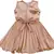 Beige satin stitched    dress