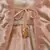 Beige satin stitched    dress