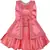 Pink satin stitched    dress