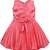 Pink satin stitched    dress