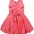 Pink satin stitched    dress