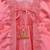 Pink satin stitched    dress