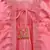 Pink satin stitched    dress