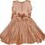 Beige satin stitched    dress
