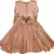 Beige satin stitched    dress