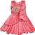 Orange satin stitched    dress