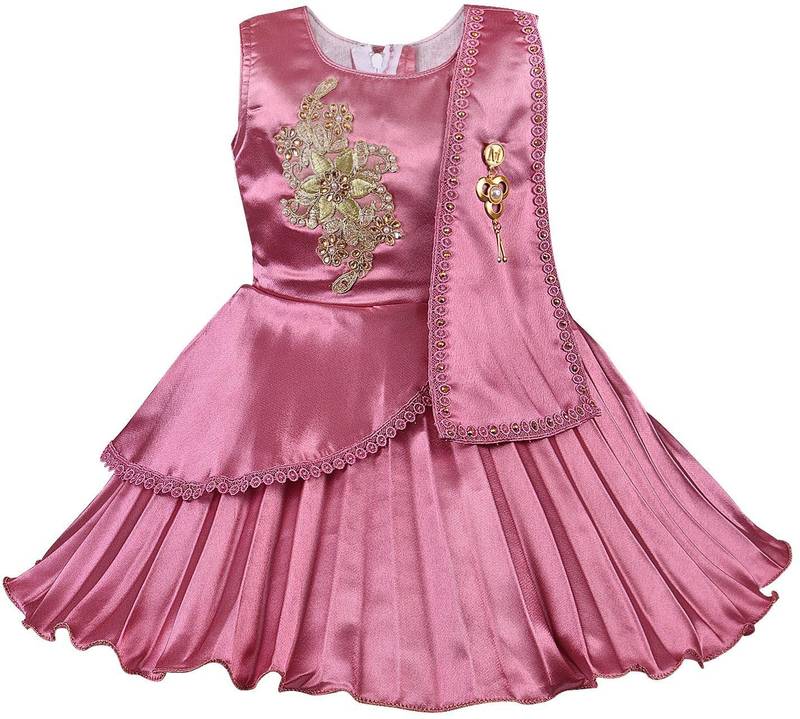 Purple satin stitched    dress