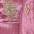 Purple satin stitched    dress