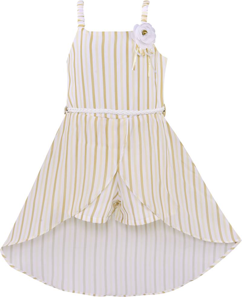 Yellow Polyester  stitched    dress