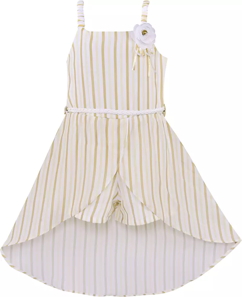 Yellow Polyester  stitched    dress