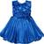 blue satin stitched    dress