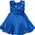 blue satin stitched    dress