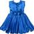 blue satin stitched    dress