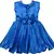 blue satin stitched    dress