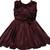 Brown satin stitched    dress