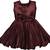 Brown satin stitched    dress